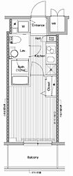 ガーラ・プレシャス品川West 1Kの間取図画像