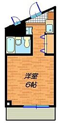 クレスト多摩川 1Kの間取図画像