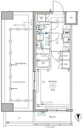 dips野方RESIDENCE 1Kの間取図画像