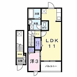 ヒカルサ東京立川 1LDKの間取図画像