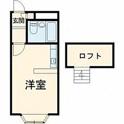 ベルピア岩槻1-3 ワンルームの間取図画像