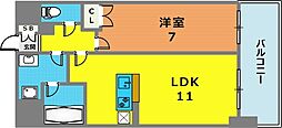 CITY SPIRE新神戸 6階1LDKの間取り