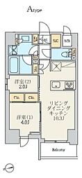 クレストコート北千住レジデンス 2LDKの間取図画像