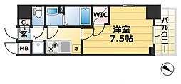 エスリード神戸ハーバーテラス 1Kの間取図画像