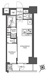 COMFORIA滝野川 1DKの間取図画像