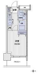 エスティメゾン大島 5階1Kの間取り