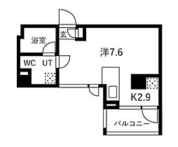 セルフィスタ渋谷 ワンルームの間取図画像