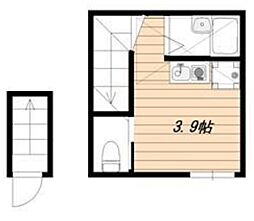 コンフォートテラス吉祥寺南 2階ワンルームの間取り