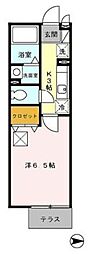 シーサイドコーポ辻堂 1Kの間取図画像