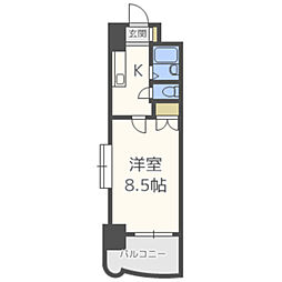 ROYAL博多駅東84 1Kの間取図画像