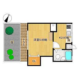東京メトロ東西線 行徳駅 徒歩12分の賃貸アパート 1階1Kの間取り