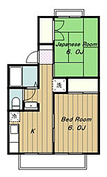 シャルムマーガレット 2DKの間取図画像