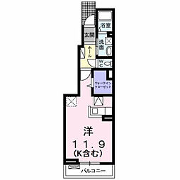 サン・ミルキー2 ワンルームの間取図画像