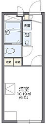 レオパレスひだまり 2階1Kの間取り