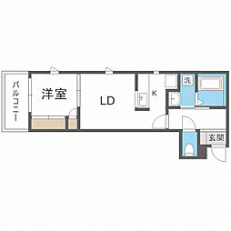 SMILEAX九産大前 1LDKの間取図画像