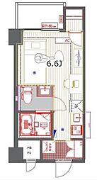 アスペンヒルズ ワンルームの間取図画像