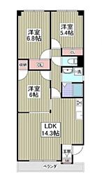 ルネスシーナ 3LDKの間取図画像