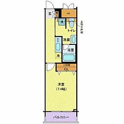 ジーコンフォートウエスト横浜 1Kの間取図画像