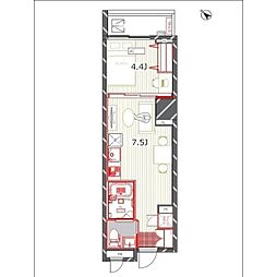 グランドメゾン三軒茶屋 1DKの間取図画像
