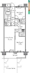 ParkAxis滝野川 1SLDKの間取図画像