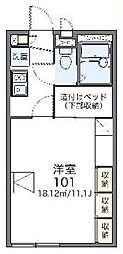 レオパレス道野辺北原 1Kの間取図画像