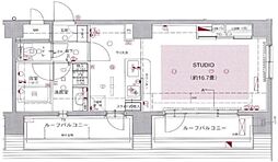 ラ・ヴェーヌ 10階1DKの間取り
