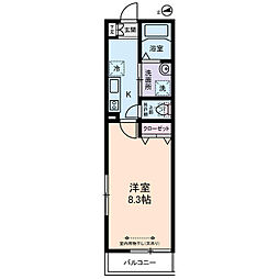 グランドール亀有5 1Kの間取図画像