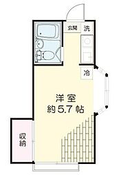 ＭＹハイツ 1階ワンルームの間取り