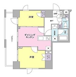 Rosetta 2DKの間取図画像