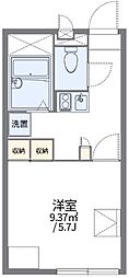 レオパレスキャピタル平松 1Kの間取図画像