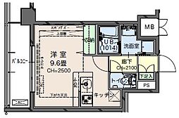 ブリランテ ワンルームの間取図画像