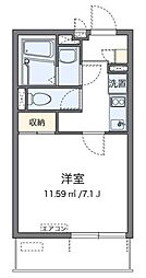 クレイノル メルシェ 3階1Kの間取り