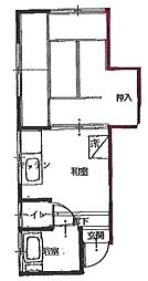MSハイム南長崎 1DKの間取図画像