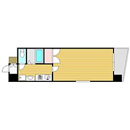 クラージュ舞鶴 1Kの間取図画像
