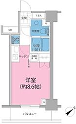 PARKHABIO東向島 ワンルームの間取図画像
