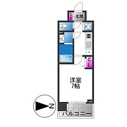 Cion Osaka East Gate 1Kの間取図画像
