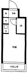 フレンドポート磯子第2 ワンルームの間取図画像