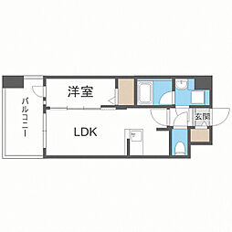 グランフォーレ千早マークスクエアイーストウイング 1LDKの間取図画像