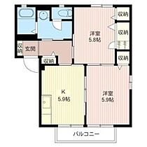 グラン・シャリオＡ 00201 ｜ 栃木県真岡市亀山１丁目19-14（賃貸アパート2K・2階・43.70㎡） その2