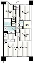 ザ・パークハウス上麻生 6階3LDKの間取り
