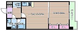 グランシス天満橋 1LDKの間取図画像