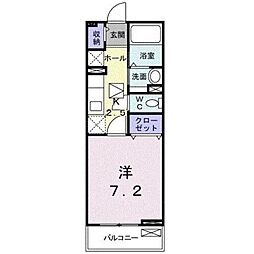 ジュネスふじみ野 1Kの間取図画像