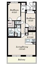 S-FORT横浜青葉台 2LDKの間取図画像