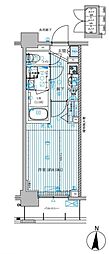 MAINSTAGE菊川 1Kの間取図画像