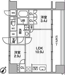 nidoSUGAMO 2LDKの間取図画像