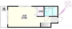 フラッツ松尾 ワンルームの間取図画像