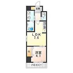 Osaka Metro今里筋線 新森古市駅 徒歩7分の賃貸マンション 5階1LDKの間取り