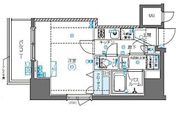 ZOOM東新宿 1Kの間取図画像