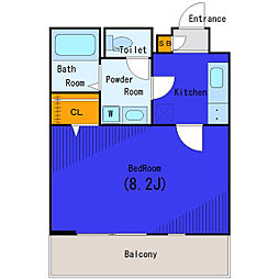 京急本線 大森町駅 徒歩14分の賃貸マンション 3階1Kの間取り