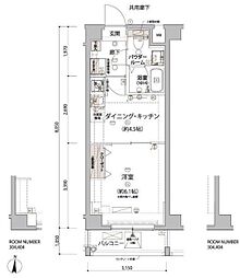 ARCOBALENO KAMEIDOII 1DKの間取図画像